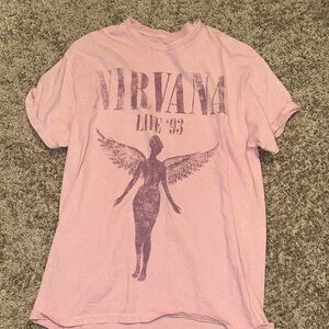 nirvana pink shirt size medium